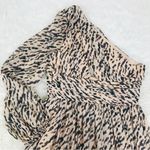 Gianni Bini GIANNI BINI Leopard Print Maxi Dress One Shoulder Long Sleeve Black Tie Size 2 Photo 9