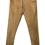 Vintage Made in Italy Corduroy Jogger Pants S Drawstring Waist Pockets Y2K Brown Photo 0