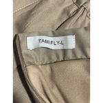Tamifly Pleated Tennis Skirt Skort Womens Size L Beige Khaki Stretch Waist Zip Tan Size L Photo 5