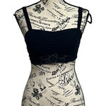 Gilly Hicks Hollister  Sydney Lace Bralette Black Ribbed Y2K Goth Coquette S Photo 0