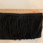 Black Fringe Tube Top Womens One Size Fits Most See Measurements in Description Photo 3