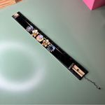 Floral Embellished Black Velvet Texture Choker Necklace Photo 3