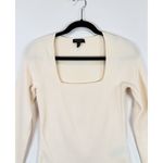 Rag and Bone  Womens Top Beige Asher Ribbed Knit Square Neck Stretch Y2K Medium Photo 6