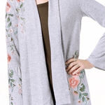 I.N.C. embroidered sweater wrap. NWOT Gray Photo 0