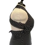 Melanie Lyne Y2K Polka Dot Babydoll Halter Dress Sz 16 Black Rockabilly Retro Photo 3