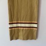 Free People Tan Brown Long Sleeve Sport Stripe Sweater Dress Midi Ribbed size XS Photo 3