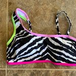 California Waves  Animal Print Asymmetric Bikini Top Size Small Photo 3