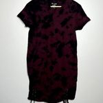 Hot Topic Maroon Tie Dye Tee Shirt Dress Photo 3