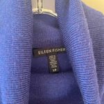 Eileen Fisher Sz S M Oversized Purple Merino Wool Sweater Cowl Neck Pullover Photo 2