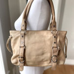 Kenneth Cole Vintage Y2K Reaction Neutral Beige Leather Shoulder Bag Purse Photo 0