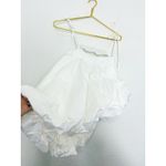 NA-KD NWT Thin Strap Volume Singlet Top Size Large White Bubble Asymmetric Chic Photo 10