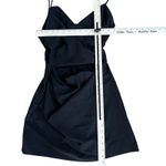 ZARA Midriff Cut Out Black Mini Spaghetti Strap Dress size L Sexy Party LBD Photo 5