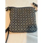 Tommy Hilfiger Crossbody Bag Purse Monogram Logo Beige Black Photo 2