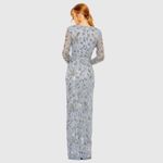 Mac Duggal   93939 Womens  High Neck Long Sleeve Embellished Column Gown Dress Photo 3