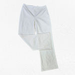 White House | Black Market WHBM Ivory High Rise Wide Leg Trousers Flare Leg USA Made Dress Pants Size 12 Photo 2