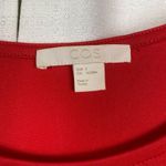 COS  Red Cotton Wrap Midi Dress Sz.S Photo 9