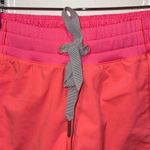 Lululemon Womens Drawstring Flat Front Running Athletic Shorts Coral Pink Size 6 Photo 2