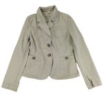 Banana Republic Y2K  Military Blazer Jacket Women's Khaki Cotton Medium Button Photo 0