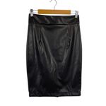 Aprll Black Faux Leather High Waist Midi Pencil Skirt Size Small Photo 1