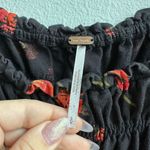 Free People  Bonjour Cochette Boho Goth Fairy Feminine Poppy Floral Top Sz Small Photo 3