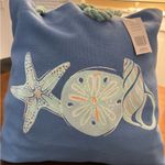 Blue Beach Tote Bag with Sea Life Design and Rope Handles NWT Photo 1