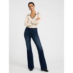 EXPRESS Mid Rise Flare Jeans Dark Wash Ultra Stretch Size L Regular Photo 2