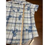 Rockmount Ranch Wear Top Womens Large Western Shirt Pearl Snap Embroidered Blue Photo 4