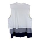 Kinona White Gray Blue Tiered Nylon Stretchy Sleeveless Athletic Size Top Size L Size L Photo 1