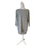 Joseph Ribkoff Sweater Gray Layered Slinky Knit V Neck Tunic Top Womens Size 4 Photo 1