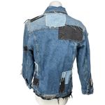 The Ragged Priest Women's Blue Patchwork Oversized Denim Jean Jacket Size S Photo 1