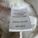 Garnet Hill  Size 16 Pants Crop Capri White Straight Leg Mid Rise Women’s Cotton Photo 6