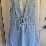 SheIn XL Blue Siren Gaze Fitted Sleeveless Denim Mini Dress Photo 0