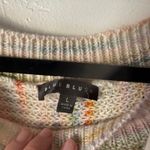 Blue Blush  Multicolored Striped Knit Sweater Pastel Rainbow Women's Size L Photo 7