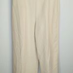 ZARA Cream Trousers Pants Women's Large Cream High Waist Culottes Neutral Work Photo 0