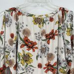 Fig & Flower Boho Peasant Top White Lace Long Slit Balloon Sleeves Yellow Size M Size M Photo 6