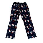 Old Navy  Navy Flannel Santa Novelty Print Long Pajama Drawstring Closure S #2184 Photo 2