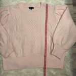 1. State  balloon sleeve soft stretch cable knit sweater L Photo 7