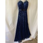 La Femme  Formal Dress Sequin Gown 0 Navy Dark Blue Prom Ball Gala Quinceara Hoco Photo 2