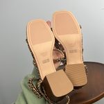 ABLE Scilia size 9.5 women’s strappy animal print block heel sandal Brown Photo 5