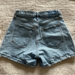 Abercrombie & Fitch Curve Love Light Blue Jean Mom Shorts Photo 2