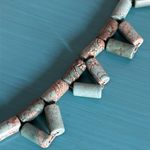 Artisan Handcrafted Turquoise Tube Bead Mixed Metal Cross Centerpiece Necklace Blue Photo 2