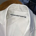 Alexander Wang Frayed Double Breasted Denim Blazer in White Photo 14