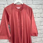 Vintage 70s Gilead Mauve Pink Maxi Gown 1/2 Zip Size S Satin House Dress 55" Photo 3