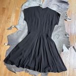 Black Floral Embroidered Vintage Retro Dress Size M Photo 2