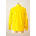 Bob Mackie Wearable Art Yellow Embroidered Shirt Vintage Button Down Retro Chic Size M Photo 3