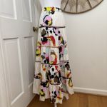 ZARA Tiered Ruffled Colorful Artsy Resort Travel Floral Maxi Peasant Skirt XS Photo 4