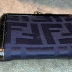 Fendi Vintage Coin purse in deep navy blue- EUC Rare Find Photo 5