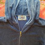 Juicy Couture  y2k true vintage 2000s terry cloth navy blue velour hooded j charm zip up track jacket  Photo 7