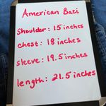 American Bazi Tad Denim Bomber Jacket Distressed Womens Small Photo 13