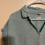 Weatherproof  Linen Light Blue Button-Down Shirt Photo 5